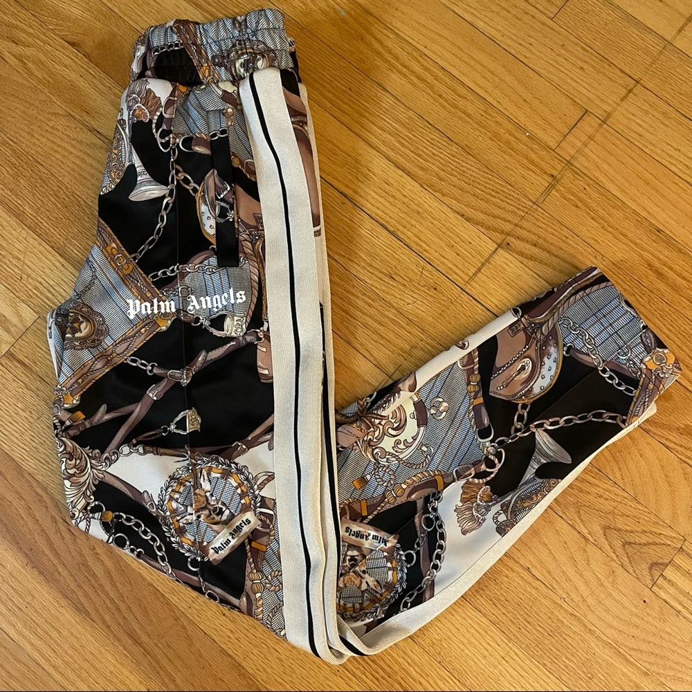 Palm Angels Chain-Print Track Pants